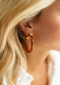 Boucles d'oreilles-EASY-CLOTHES Boucles d’oreilles Bruna dorées | Boucles d'oreilles effet écaillé | Prêt-à-porter en ligne | Easy Clothes Dorées       