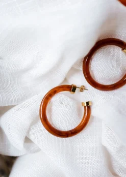 Boucles d'oreilles-EASY-CLOTHES Boucles d’oreilles Bruna dorées | Boucles d'oreilles effet écaillé | Prêt-à-porter en ligne | Easy Clothes Dorées       