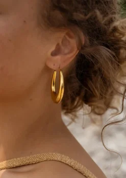 Boucles d'oreilles-EASY-CLOTHES Boucles d’Oreilles Dorées - Lowik - Bijoux Easy Clothes Dorées
