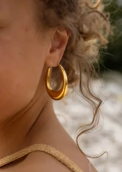 Boucles d'oreilles-EASY-CLOTHES Boucles d’Oreilles Dorées - Lowik - Bijoux Easy Clothes Dorées       
