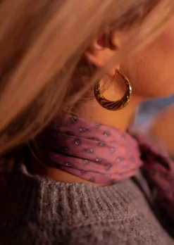 Boucles d'oreilles-EASY-CLOTHES Boucles d’Oreilles Dorées - Koda - Acier InoxydableEasy Clothes Dorées