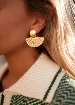 Boucles d'oreilles-EASY-CLOTHES Boucles d’Oreilles Elvis - À Clip - DoréesEasy Clothes Dorées       