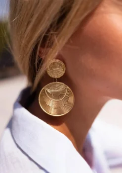 Boucles d'oreilles-EASY-CLOTHES Boucles d’oreilles Gory dorées | Boucles d’oreilles habillées | Prêt-à-porter en ligne | Easy Clothes Dorées       