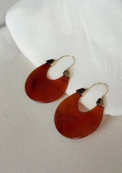 Boucles d'oreilles-EASY-CLOTHES Boucles d’oreilles Gufa dorées et brunes | Boucles d'oreilles originales | Prêt-à-porter en ligne | Easy Clothes Dorées et brunes       