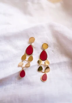 Boucles d'oreilles-EASY-CLOTHES Boucles d’oreilles Noan - dorées et rosesEasy Clothes Dorées et roses       
