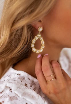 Boucles d'oreilles-EASY-CLOTHES Boucles d’oreilles Sana - dorées et écruesEasy Clothes Dorées et écrues       