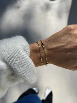 Bracelets-EASY-CLOTHES Bracelet Rali - doré et noirEasy Clothes Doré et noir