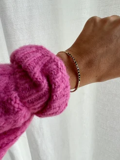 Bracelets-EASY-CLOTHES Bracelet Riles - noir et doréEasy Clothes Noir et doré       