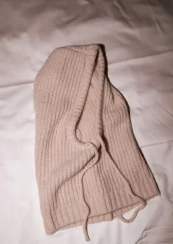 Bonnets & Gants-EASY-CLOTHES Cagoule Malou - Beige - Laine ChaudeEasy Clothes Beige       