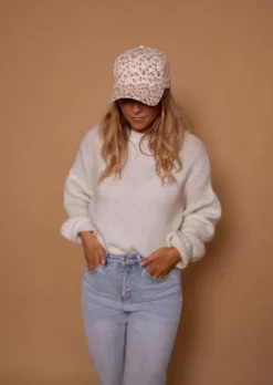 Accessoires Cheveux-EASY-CLOTHES Casquettes Écrue à Fleurs | Fanou | Accessoires Easy Clothes À fleurs       
