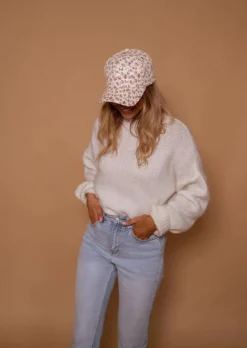 Accessoires Cheveux-EASY-CLOTHES Casquettes Écrue à Fleurs | Fanou | Accessoires Easy Clothes À fleurs       