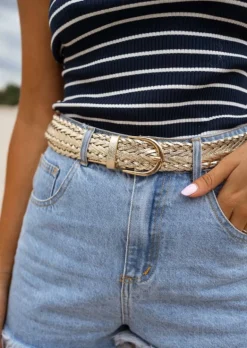 Ceintures-EASY-CLOTHES Ceinture Boucle Dorée - Akira - Accessoires Easy Clothes Dorée       