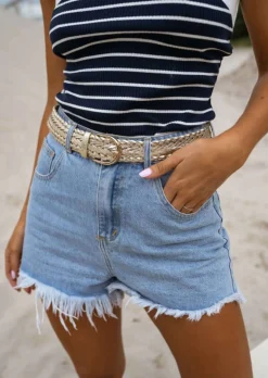 Ceintures-EASY-CLOTHES Ceinture Boucle Dorée - Akira - Accessoires Easy Clothes Dorée       