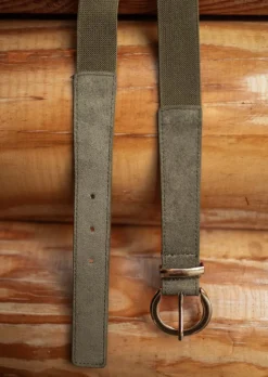 Ceintures-EASY-CLOTHES Ceinture Dany - Kaki - Ajustable - Boucle DoréeEasy Clothes Kaki       