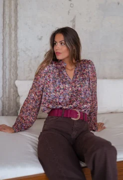 Ceintures-EASY-CLOTHES Ceinture Marick - bordeauxEasy Clothes Bordeaux