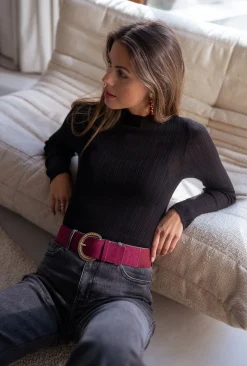 Ceintures-EASY-CLOTHES Ceinture Marick - bordeauxEasy Clothes Bordeaux