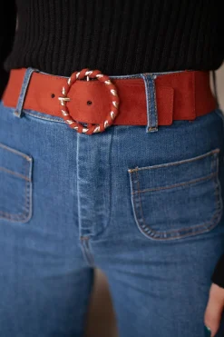 Ceintures-EASY-CLOTHES Ceinture Tama - briqueEasy Clothes Brique       