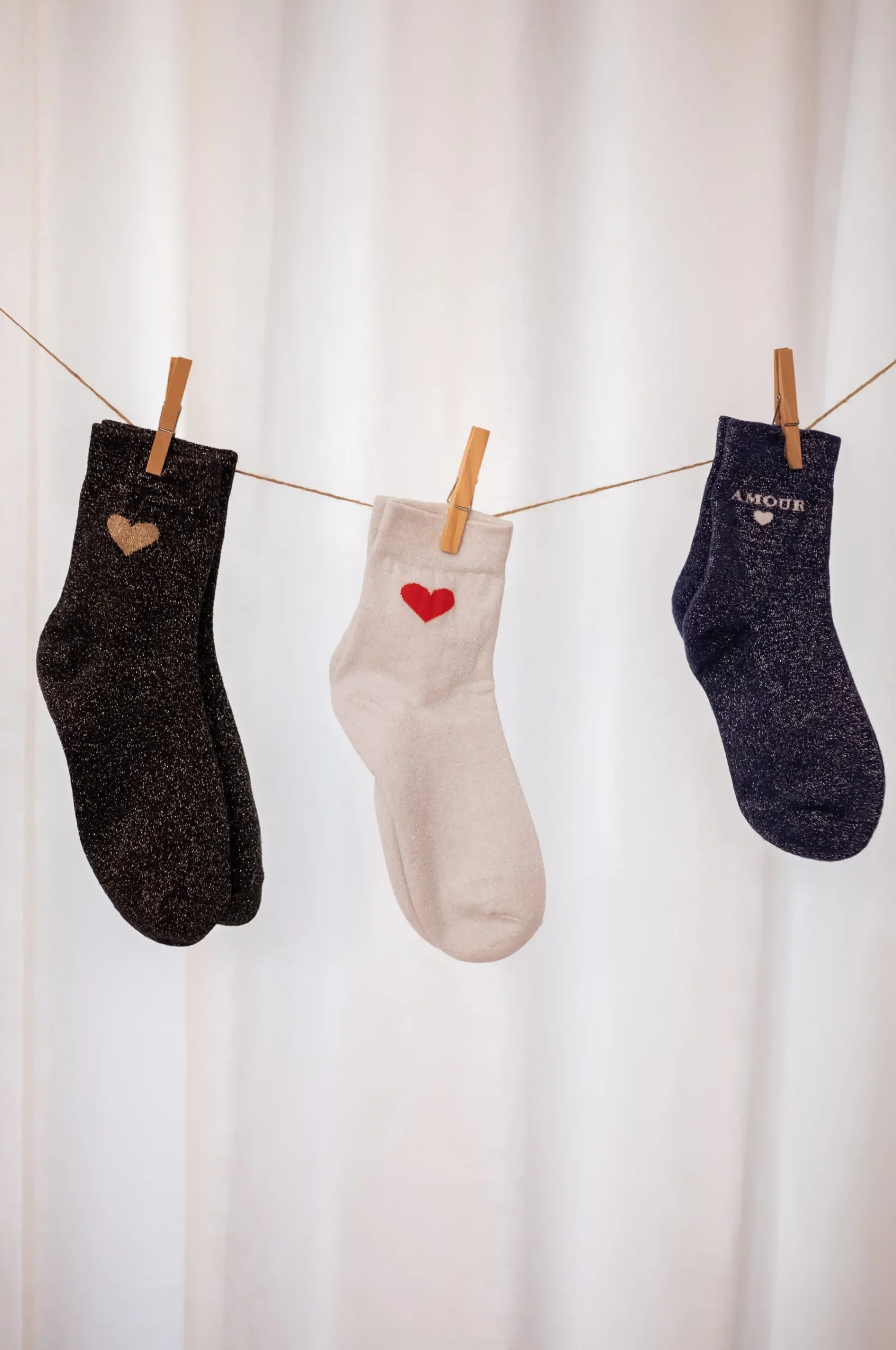 Chaussettes-EASY-CLOTHES Chaussettes - Amour - PaillettesEasy Clothes