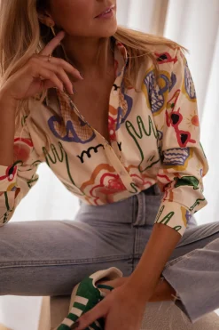 Chemisiers & Blouses-EASY-CLOTHES Chemise - Lou - A motifsEasy Clothes À motifs