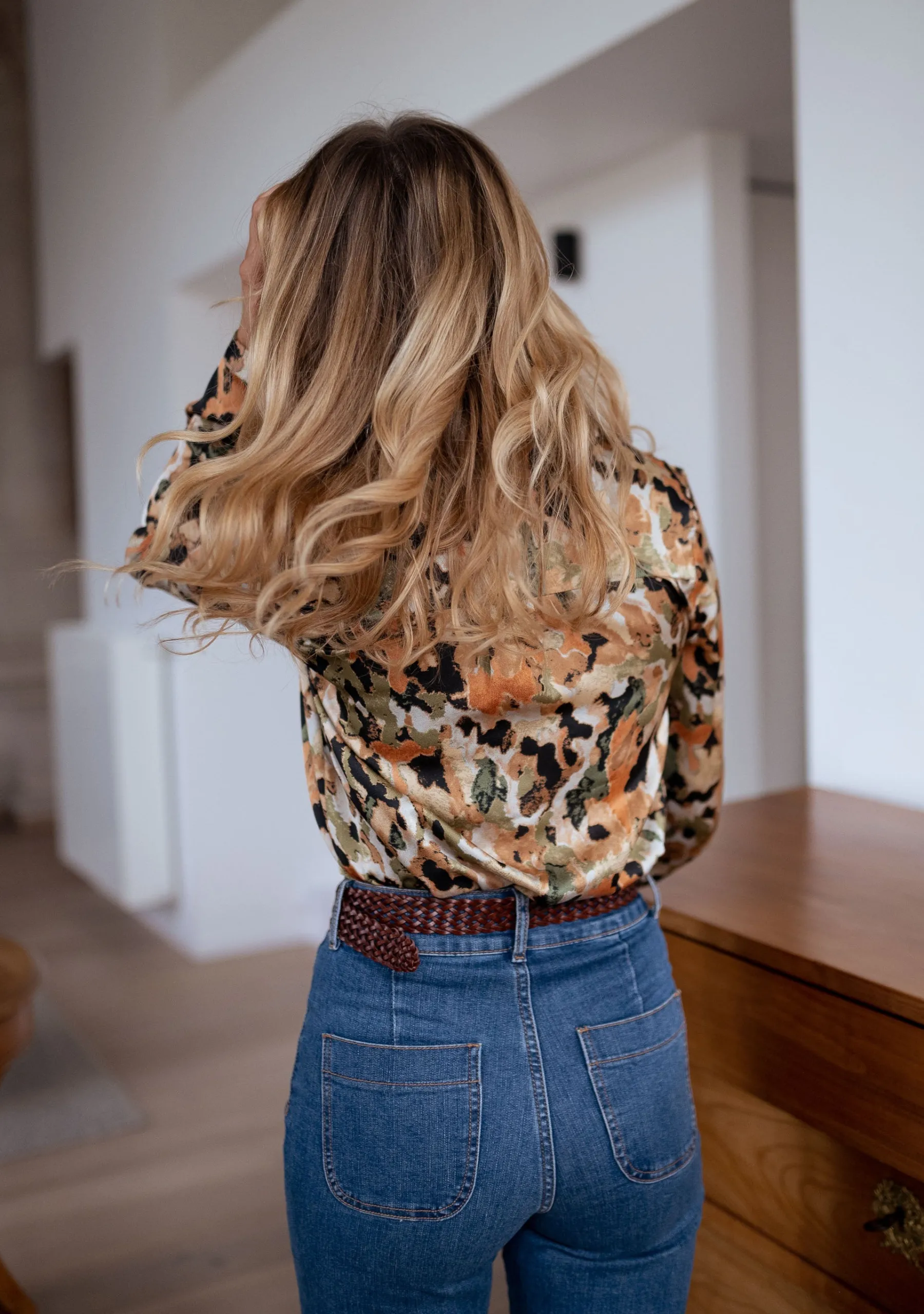 Chemisiers & Blouses-EASY-CLOTHES Chemise Anais à motifs | Chemise classique femme | Prêt-à-porter en ligne | Easy Clothes À motifs