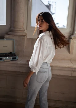 Chemisiers & Blouses-EASY-CLOTHES Chemise Apolline - blancheEasy Clothes Blanche       