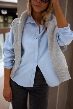 Chemisiers & Blouses-EASY-CLOTHES Chemise April - BleueEasy Clothes Bleue       
