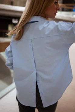 Chemisiers & Blouses-EASY-CLOTHES Chemise April - BleueEasy Clothes Bleue       