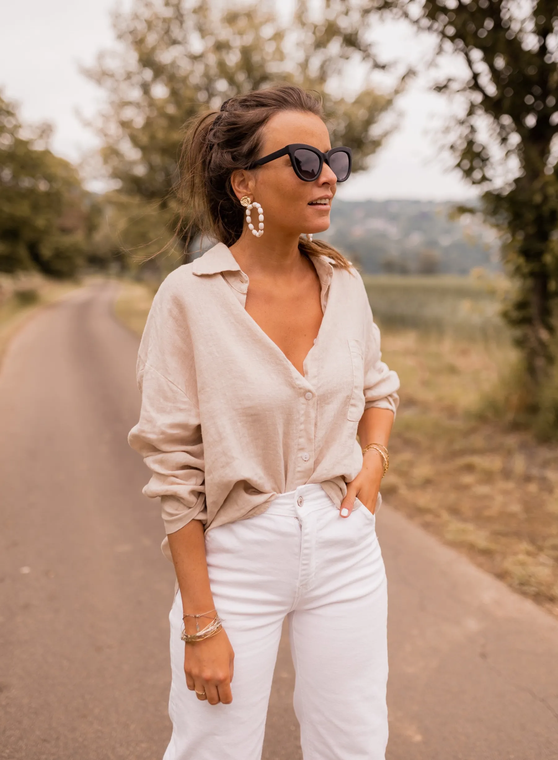 Chemisiers & Blouses-EASY-CLOTHES Chemise Arkie - beige en linEasy Clothes Beige en lin