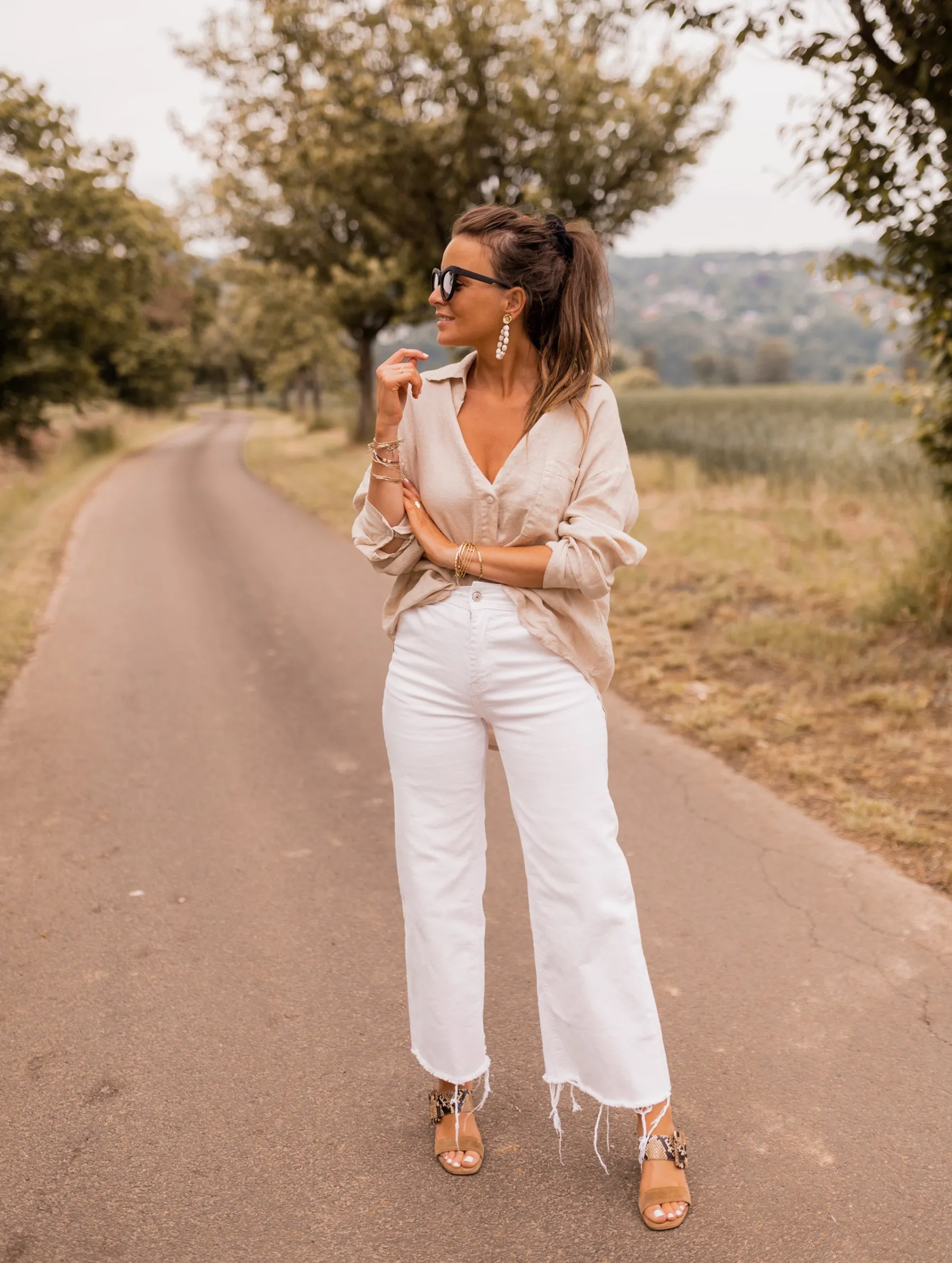 Chemisiers & Blouses-EASY-CLOTHES Chemise Arkie - beige en linEasy Clothes Beige en lin