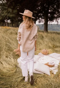 Chemisiers & Blouses-EASY-CLOTHES Chemise Arkie - beige en linEasy Clothes Beige en lin