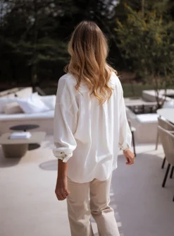 Chemisiers & Blouses-EASY-CLOTHES Chemise blanca - écrue en linEasy Clothes Écrue en lin       