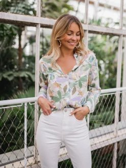 Chemisiers & Blouses-EASY-CLOTHES Chemise Charlotte - à motifsEasy Clothes À motifs