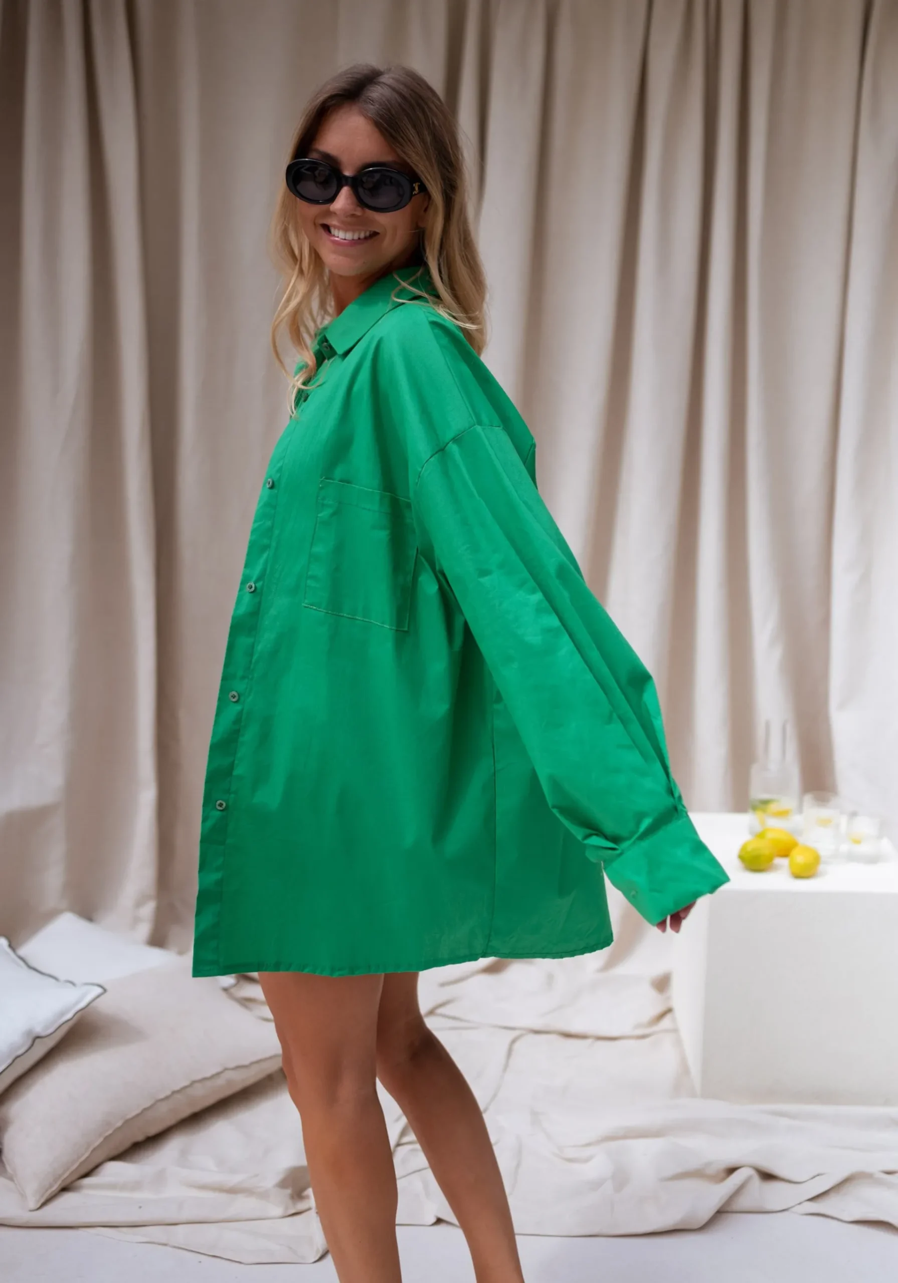 Chemisiers & Blouses-EASY-CLOTHES Chemise Dagma - verteEasy Clothes Verte