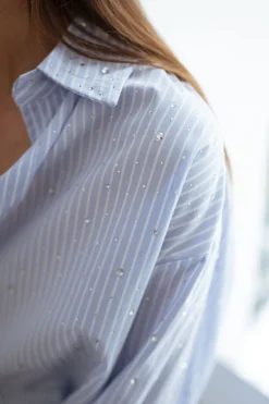 Chemisiers & Blouses-EASY-CLOTHES Chemise Ditte - à lignes et à strassEasy Clothes À lignes et à strass       