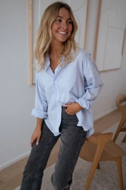 Chemisiers & Blouses-EASY-CLOTHES Chemise Ditte - à lignes et à strassEasy Clothes À lignes et à strass       