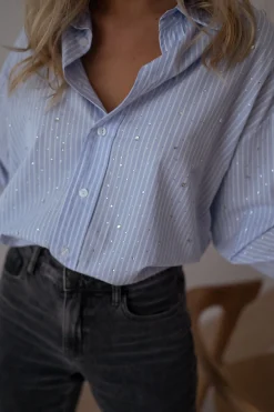 Chemisiers & Blouses-EASY-CLOTHES Chemise Ditte - à lignes et à strassEasy Clothes À lignes et à strass       