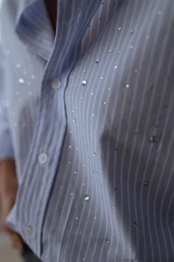 Chemisiers & Blouses-EASY-CLOTHES Chemise Ditte - à lignes et à strassEasy Clothes À lignes et à strass       