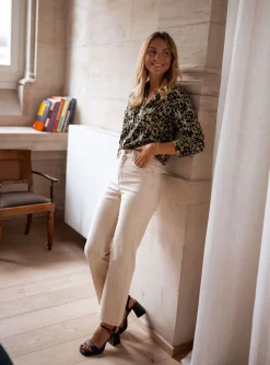 Chemisiers & Blouses-EASY-CLOTHES Chemise Elisa - verte et bleueEasy Clothes Verte et bleue