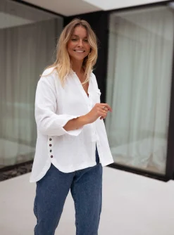 Chemisiers & Blouses-EASY-CLOTHES Chemise Fanny - blancheEasy Clothes Blanche       
