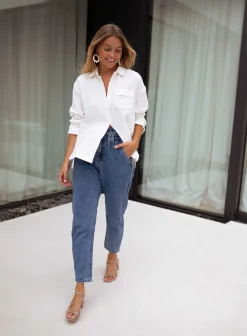 Chemisiers & Blouses-EASY-CLOTHES Chemise Fanny - blancheEasy Clothes Blanche       