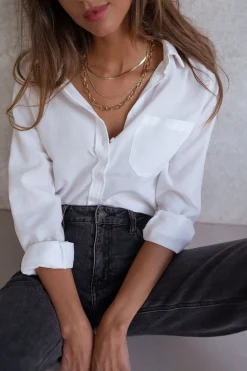 Chemisiers & Blouses-EASY-CLOTHES Chemise Kloé - blancheEasy Clothes Blanche       