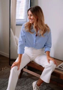 Chemisiers & Blouses-EASY-CLOTHES Chemise Kloé - bleueEasy Clothes Bleue       
