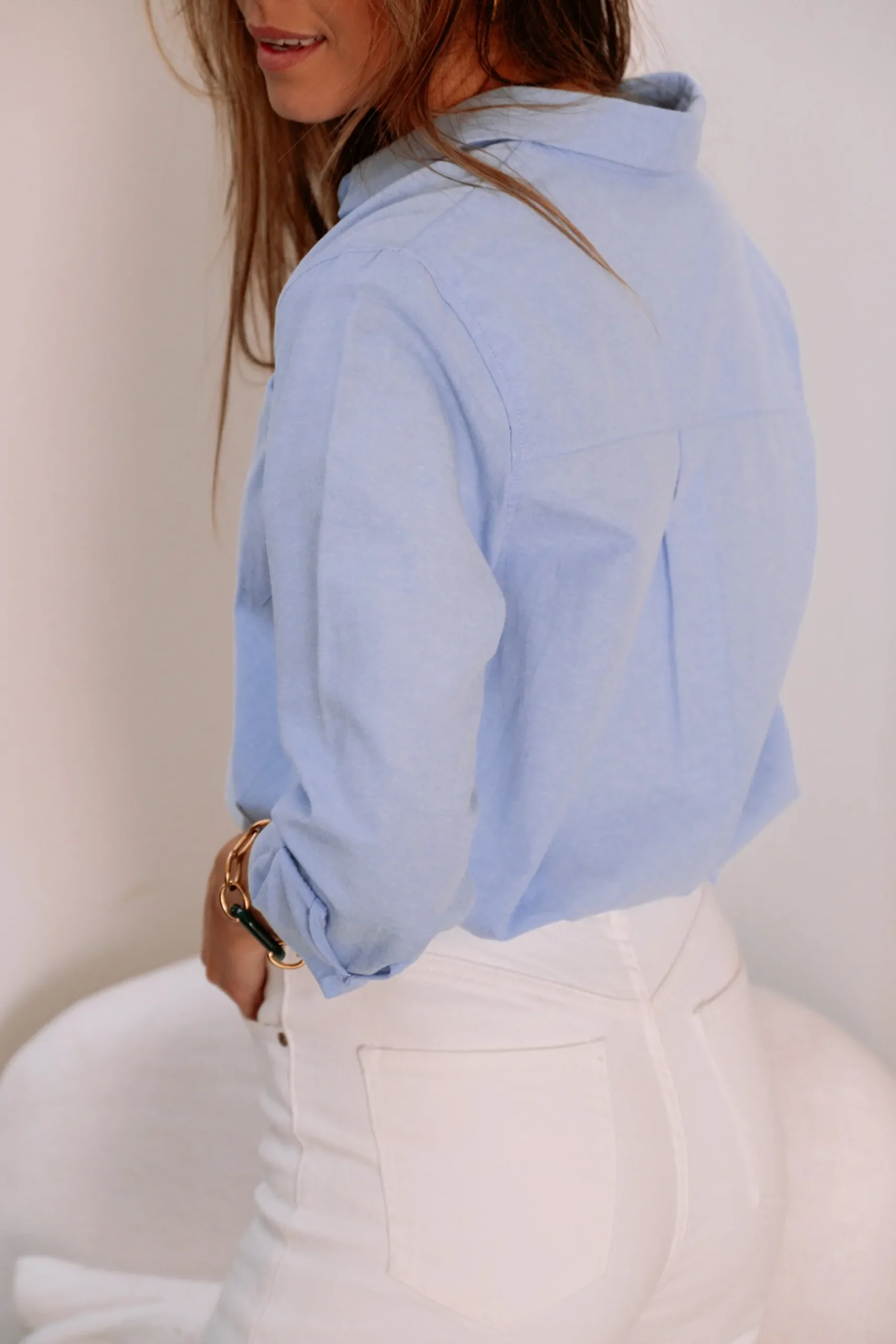 Chemisiers & Blouses-EASY-CLOTHES Chemise Kloé - bleueEasy Clothes Bleue