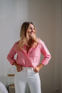 Chemisiers & Blouses-EASY-CLOTHES Chemise Kloé - roseEasy Clothes Rose       
