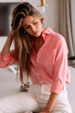Chemisiers & Blouses-EASY-CLOTHES Chemise Kloé - roseEasy Clothes Rose       