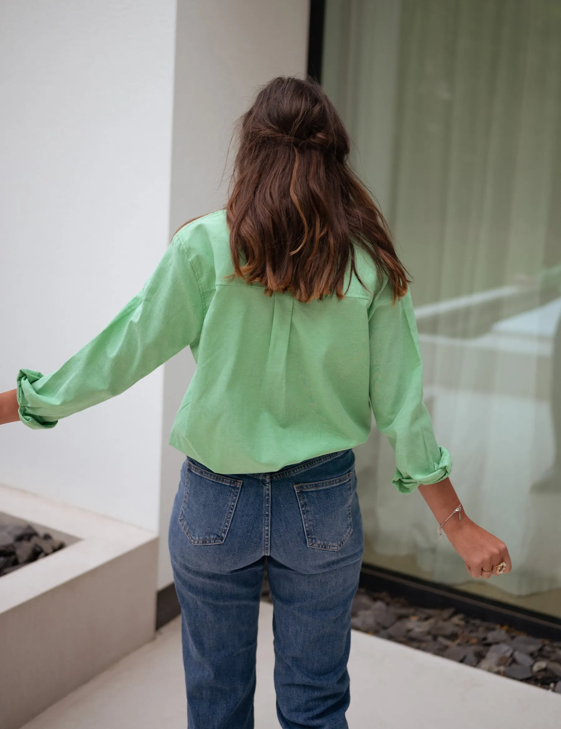 Chemisiers & Blouses-EASY-CLOTHES Chemise Kloé - verteEasy Clothes Verte