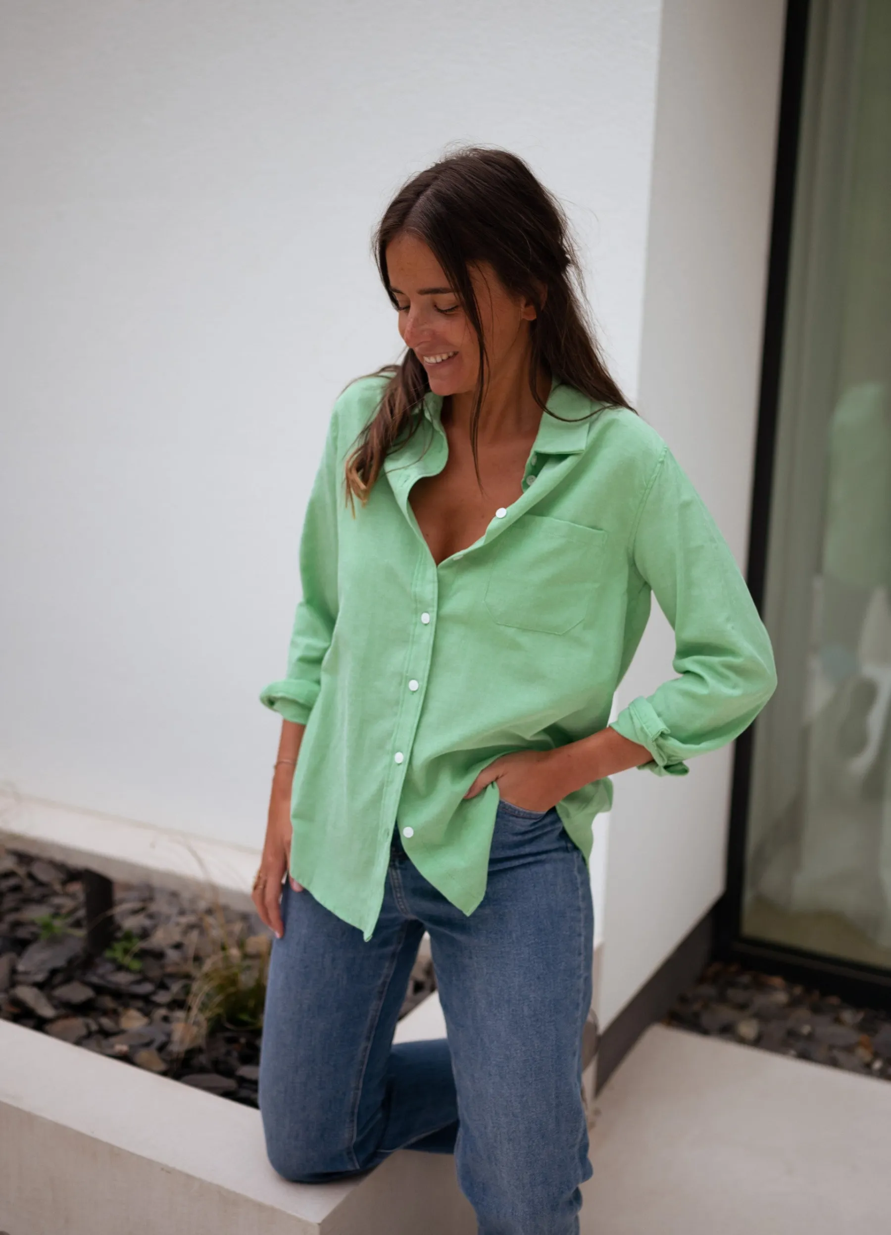 Chemisiers & Blouses-EASY-CLOTHES Chemise Kloé - verteEasy Clothes Verte