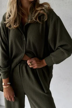 Chemisiers & Blouses-EASY-CLOTHES Chemise Larissa - kakiEasy Clothes Kaki       