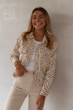 Chemisiers & Blouses-EASY-CLOTHES Chemise Maelys - écrue à fleursEasy Clothes Écrue à fleurs       