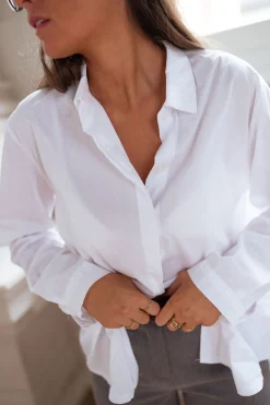 Chemisiers & Blouses-EASY-CLOTHES Chemise Nahela - blancheEasy Clothes Blanche